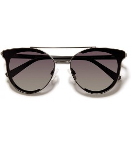 Rectangular "Posh" Designer Sunglasses - Black/Grey - CM18SKM0X4T $34.97