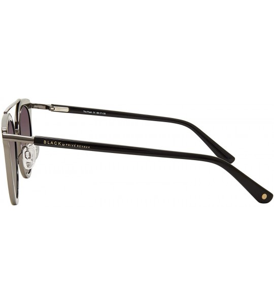 Rectangular "Posh" Designer Sunglasses - Black/Grey - CM18SKM0X4T $34.97