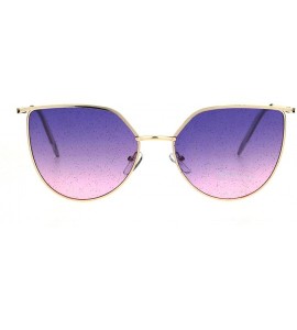 Butterfly Glitter Lens Sunglasses Glasses Womens Fashion Gold Metal Frame UV 400 - Gold - CY18OR3LAEX $21.71