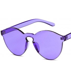 Oval Women Sunglasses Retro Pink Drive Holiday Oval Non-Polarized UV400 - Purple - C118RI0SMMW $19.16