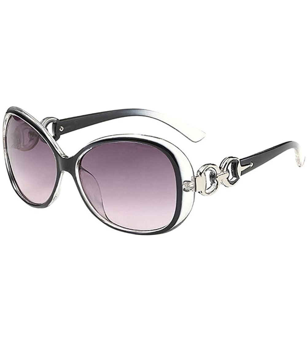 Oversized Glasses- Fashion Women Men Double Ring Decoration Shades Sunglasses Integrated UV - 3897e - C018RR2MEGR $16.99