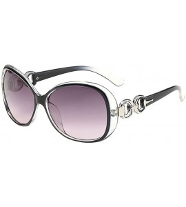 Oversized Glasses- Fashion Women Men Double Ring Decoration Shades Sunglasses Integrated UV - 3897e - C018RR2MEGR $16.99