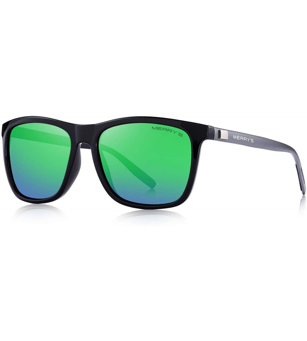 Sport Unisex Polarized Aluminum Sunglasses Vintage Sun Glasses For Men/Women S8286 - Green Mirror - CO18L66NX4Y $22.66