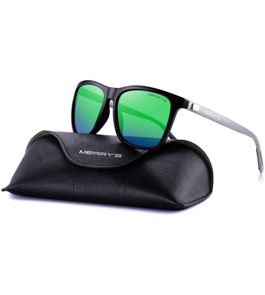 Sport Unisex Polarized Aluminum Sunglasses Vintage Sun Glasses For Men/Women S8286 - Green Mirror - CO18L66NX4Y $22.66