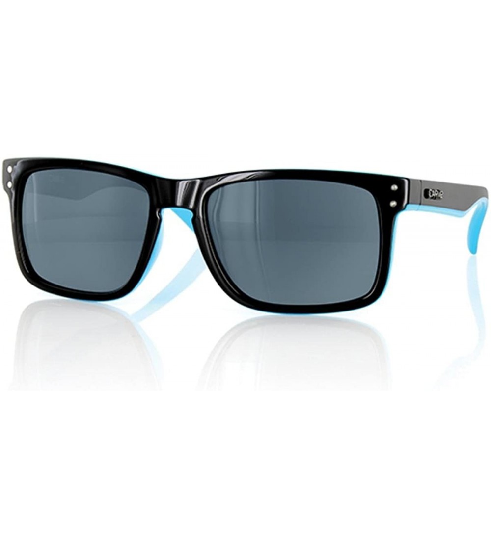 Rectangular Mens Goblin Polarized Sunglasses - Black/Blue Polarized - CC118TKYGPP $72.05