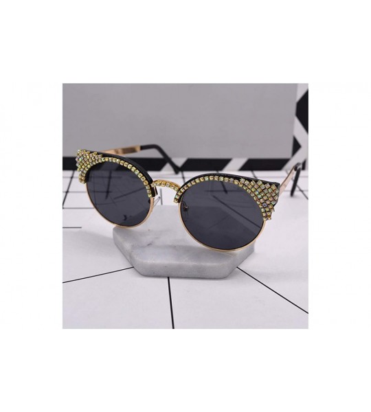 Shield Stylish Metal Bee Decoration Sunglasses UV Protection Frame - Black - C818ZXRANGA $30.50