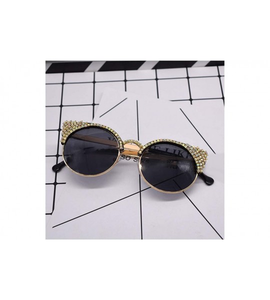 Shield Stylish Metal Bee Decoration Sunglasses UV Protection Frame - Black - C818ZXRANGA $30.50