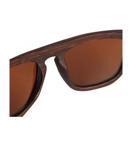 Goggle Dumu dyed brown mirror unisex wooden glasses - Blue - C418XO5DAOC $48.08