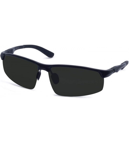 Sport Mens Sunglasses Polarized Sport Sunglasses for Men Driving Fishing UV400 Protection Metal Frame - C71947U98CT $33.67