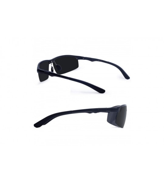 Sport Mens Sunglasses Polarized Sport Sunglasses for Men Driving Fishing UV400 Protection Metal Frame - C71947U98CT $33.67