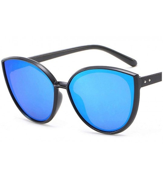 Oval Luxury Brand Designers Cat Eye Sunglasses Vintage Retro Female Sun Glasses Women UV400 Eyewear - C6blue - CC197A3E3MZ $5...