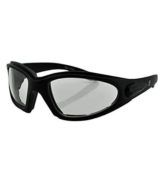 Wrap Men's Texas Sunglasses-OS-Black/Clear - C511HXXNGC3 $50.22