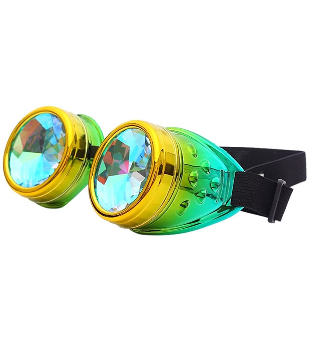 Goggle Colorful Rave Festival Party EDM Sunglasses Diffracted Lens - 6422b - CZ18RS483E4 $27.07