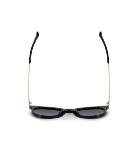 Sport Women Cat Eye Polarized Sunglasses Mirrored Lens UV Protection S6152 - Gold&black - CS186CLHR0M $21.84