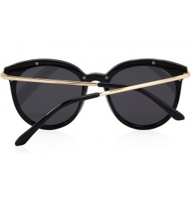 Sport Women Cat Eye Polarized Sunglasses Mirrored Lens UV Protection S6152 - Gold&black - CS186CLHR0M $21.84