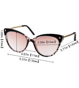 Cat Eye Ladies Oversized Cat Eye Reading Glass Modern Eyeglass Frame - Leopard Frame / Tea Lens - CW18WWIWLE6 $28.41