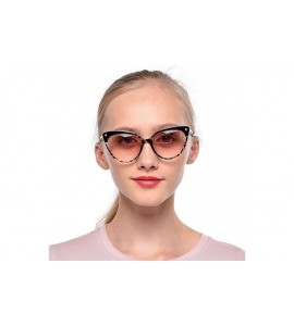 Cat Eye Ladies Oversized Cat Eye Reading Glass Modern Eyeglass Frame - Leopard Frame / Tea Lens - CW18WWIWLE6 $28.41