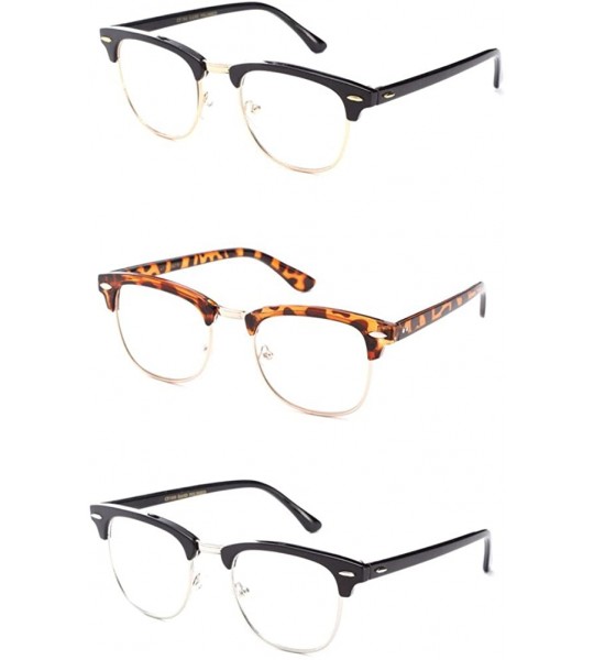 Square Babo" Slim Oval Style Celebrity Fashionista Pattern Temple Reading Glasses Vintage - 3 Pack Oval Assorted - CI11P3EUF9...