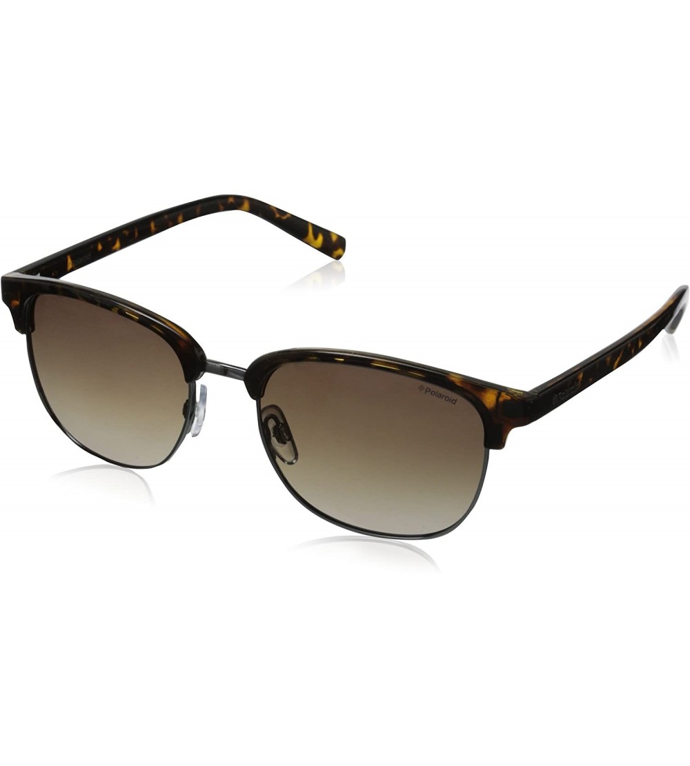 Round Pld1012/S Round Sunglasses - Ruthenium/Brown Gradient - CG11RIFJ143 $80.23