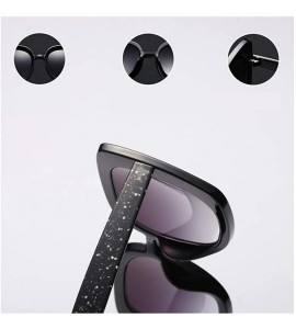 Square New Fashion Square Sunglasses Women Oversized Sun Glasses For Ladies Gift Items - Full Black - CL18L7EZXRS $19.43