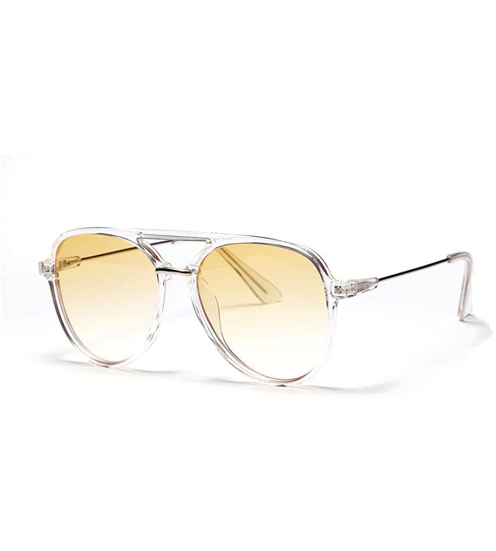 Aviator Gradient Sunglasses Designer Fashion Eyewear - Black - CP18AC8IZ9K $21.62