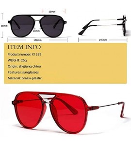 Aviator Gradient Sunglasses Designer Fashion Eyewear - Black - CP18AC8IZ9K $21.62