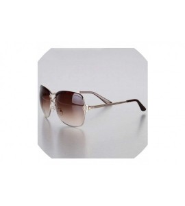 Oversized Sunglasses Women Frame Popular Luxury Brand Designer Shades Sun Glasses - Brown - CV18W3N0KU8 $37.42