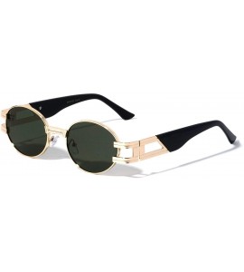 Oval Oval Retro Art Nouveau Vintage Style Metal Frame Sunglasses - 3 Pack Brown - Green - Smoke - CL1978E0I03 $55.58