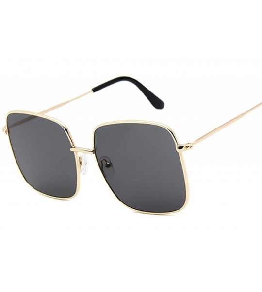 Round Oversized Sunglasses Fashion Vintage Feminino BlackTrans - CL198ZSHCE4 $60.71