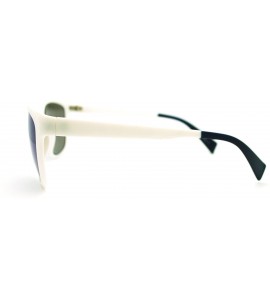 Oval Sporty Reflective Lens Celebrity Fashion Women's Sunglasses - White - CQ11PWB4HI5 $17.98