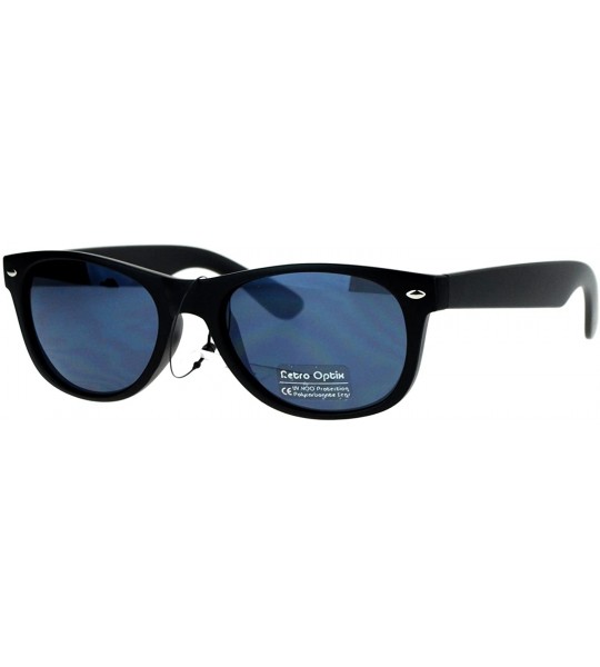 Wayfarer Unisex Designer Fashion Sunglasses Short Horn Rim Frame UV 400 - Matte Black - C8187GMCYGU $18.81