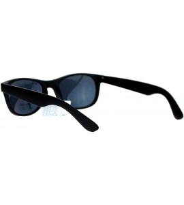 Wayfarer Unisex Designer Fashion Sunglasses Short Horn Rim Frame UV 400 - Matte Black - C8187GMCYGU $18.81