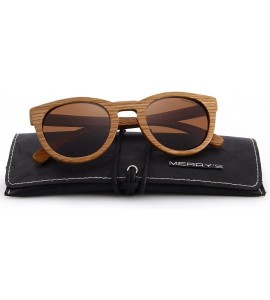 Square Polarized Wooden Coated Floating Sunglasses Mens/Womens vintage Eyewear S5268 - Brown - CU185DIC5LE $28.38