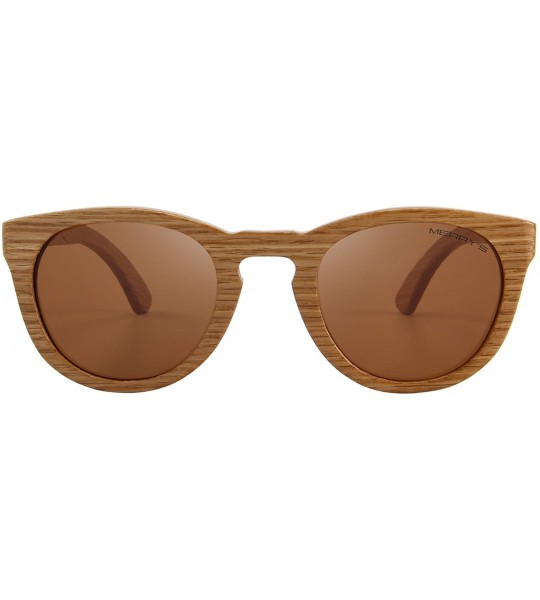 Square Polarized Wooden Coated Floating Sunglasses Mens/Womens vintage Eyewear S5268 - Brown - CU185DIC5LE $28.38