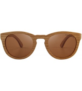 Square Polarized Wooden Coated Floating Sunglasses Mens/Womens vintage Eyewear S5268 - Brown - CU185DIC5LE $28.38