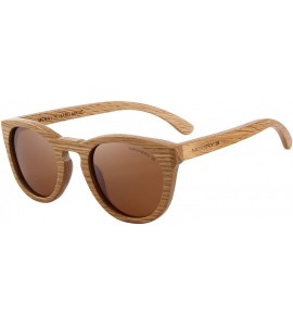 Square Polarized Wooden Coated Floating Sunglasses Mens/Womens vintage Eyewear S5268 - Brown - CU185DIC5LE $28.38