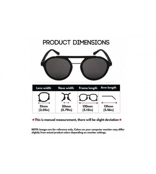 Round Retro Vintage Inspired Round Circle Sunglasses UV Protection Microfiber Pouch Included - C118YLECX2O $18.56