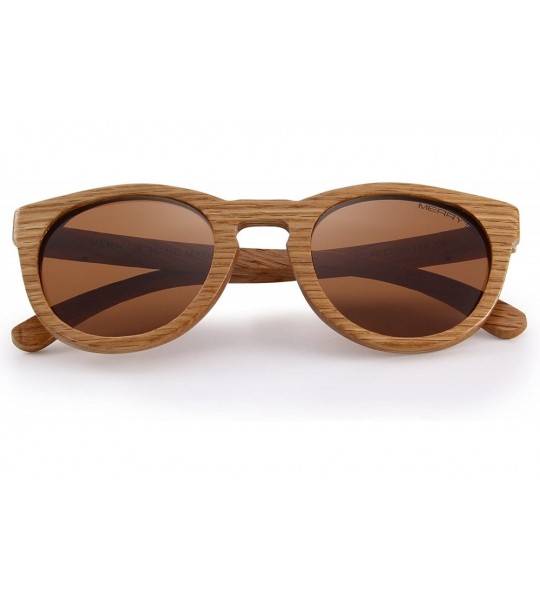 Square Polarized Wooden Coated Floating Sunglasses Mens/Womens vintage Eyewear S5268 - Brown - CU185DIC5LE $28.38