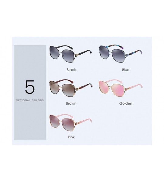 Aviator Women's polarizing sunglasses polarizing driving Sunglasses anti-ultraviolet polarizing glasses - C - CB18QO9DQQA $72.42