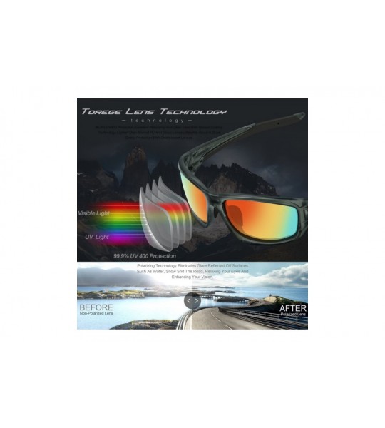 Rimless Polarized Sports Sunglasses for Men Women Cycling Running Driving Fishing Golf Baseball Glasses EMS-TR90 Frame - CA18...