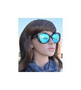 Oversized Polarized Sunglasses for Women - Medium Cat Eye Vintage Classic Retro Fashion Design UV Protection Lens - C418HY82A...