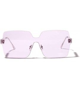 Square Frameless Sunglasses Vintage Blocking - Purple - C118QY2MECH $21.75
