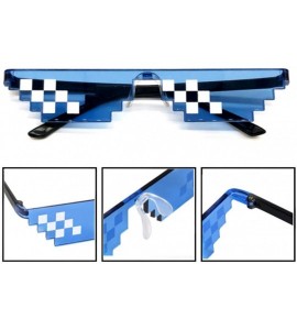 Square Thug Life Party Sunglasses 8 Bit Pixelated Mosaic Gamer MLG Photo Props Glasses for Adults Teens - Mix - CT18TWEDU8W $...