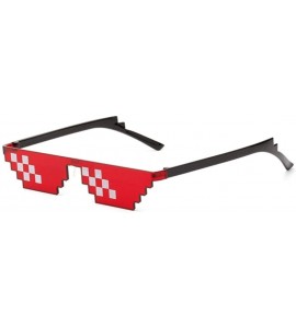 Square Thug Life Party Sunglasses 8 Bit Pixelated Mosaic Gamer MLG Photo Props Glasses for Adults Teens - Mix - CT18TWEDU8W $...