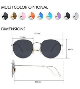 Aviator Retro John Lennon Sunglasses for Men Women Polarized Hippie Round Circle Sunglasses MFF7 - A Gold Green - CG17YK2A4ZK...