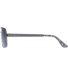 Rectangular SANTANA Gale Polarized Round Sunglasses - Shiny Gun / Grey - CE188KIC2NN $50.23