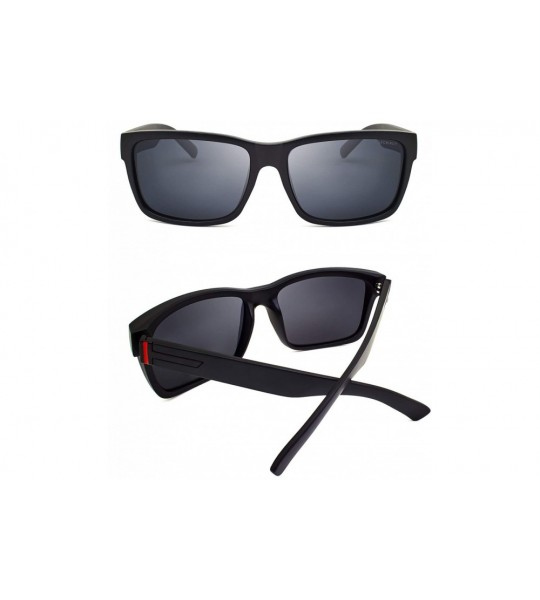 Oversized Vintage Polarized Sunglasses for Men Women Retro Oversized Square Mirror Sun Glasses - CM18HZWZWUD $25.40