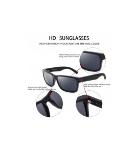 Oversized Vintage Polarized Sunglasses for Men Women Retro Oversized Square Mirror Sun Glasses - CM18HZWZWUD $25.40