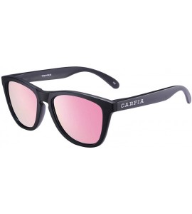 Square Classic Lightweight Polarized Sunglasses for Women and Men 100% UV400 Protection CA007 - Pink Mirror - CQ197IKUIY4 $25.47