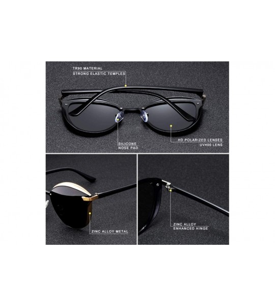 Square Women's Polarized Mirror Sunglasses - Reflective Lens UV400 Ultra Light - CI18ROSUY4Y $30.68